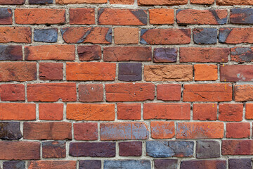background in the form of red brick masonry