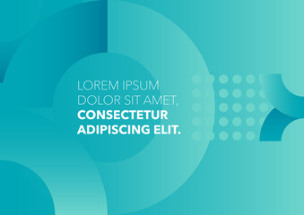 Horizontal abstract template with graphic elements and place for text. Vector illustration.