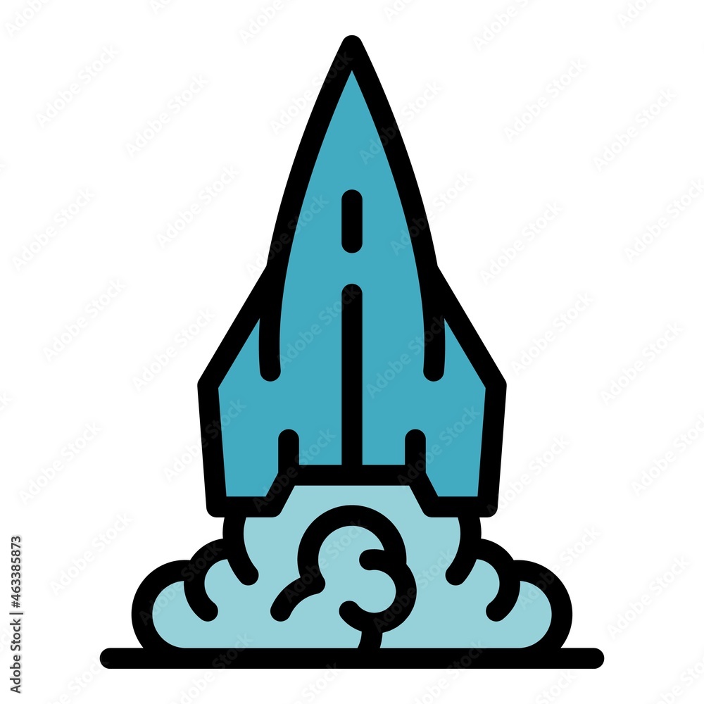Aufkleber project rocket icon. outline project rocket vector icon color flat isolated