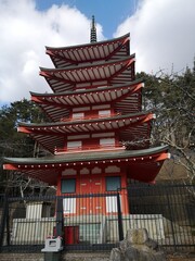 japanese pagoda temple Fuji volcano Tokyo