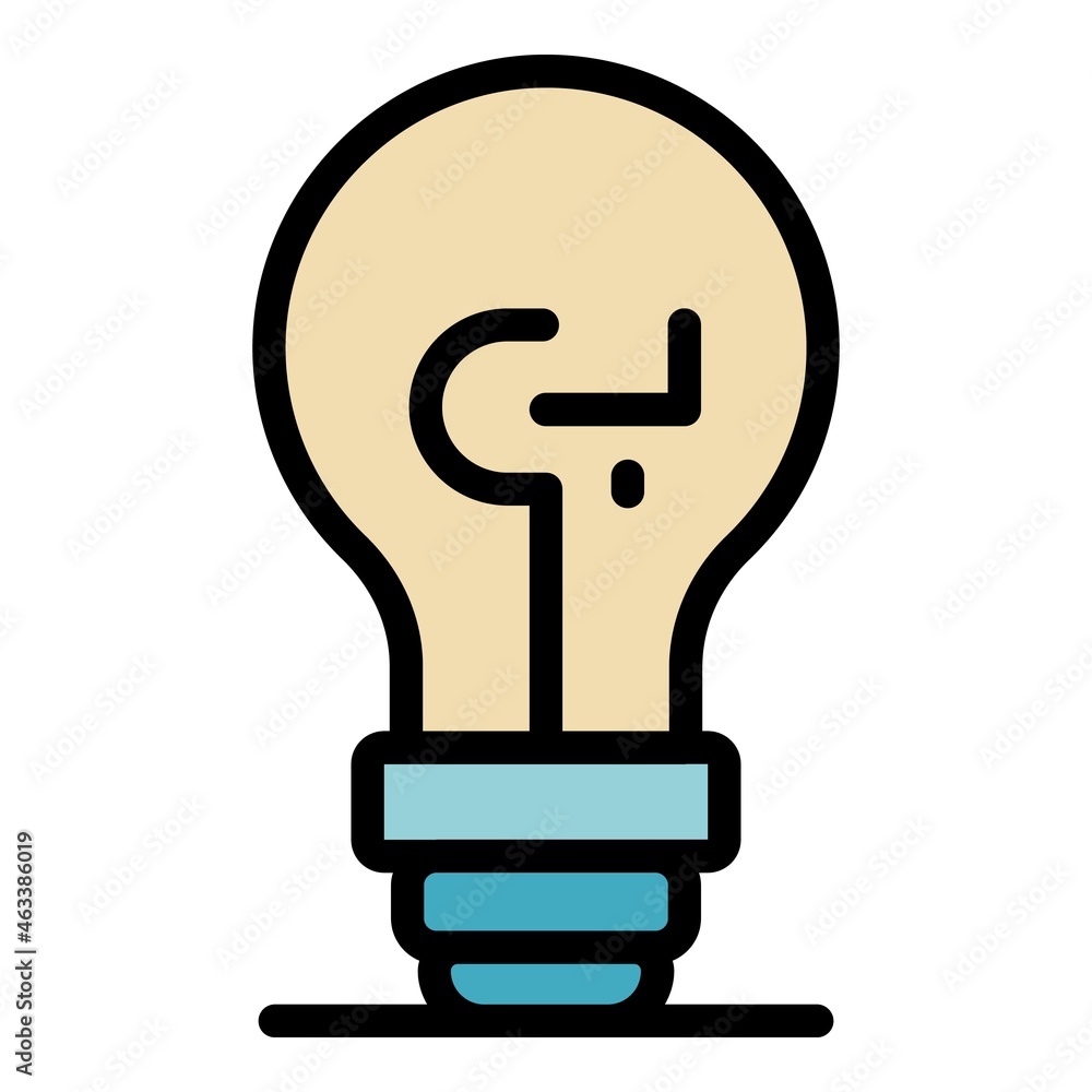 Aufkleber bulb project icon. outline bulb project vector icon color flat isolated
