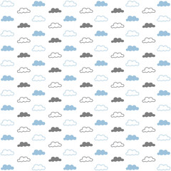 Seamless clouds vector stock illustration