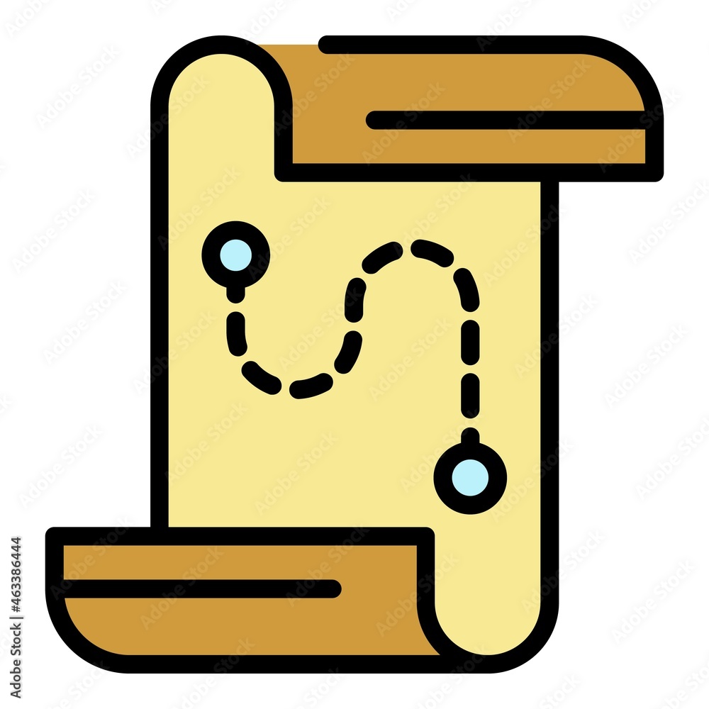 Aufkleber target route icon. outline target route vector icon color flat isolated