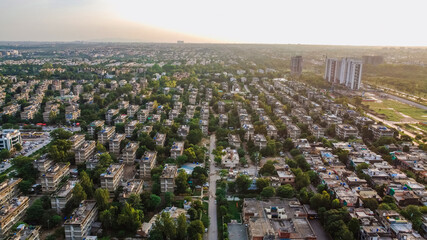 Aerial view of community living in Islamabad  
