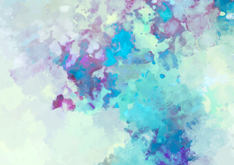 幻想的な水彩の水色テクスチャ背景

