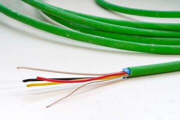 Green two pair data bus cable
