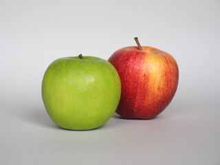 red and green apple fruit food