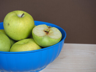 Granny Smith apple fruit food in bowl