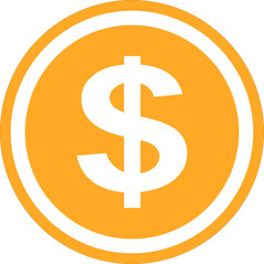 Coin Icon Vector Isolated,Dollars money coin icon