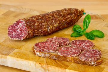 A traditional hesse smoked sausage