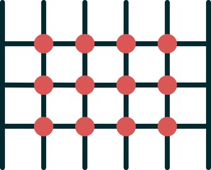 Net Filled Linear Vector Icon Design