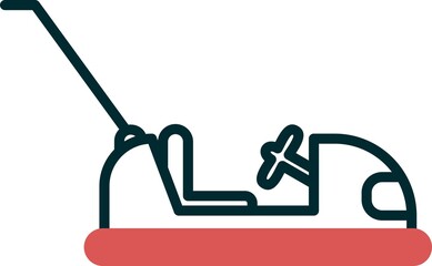 Bumpy Car Filled Linear Vector Icon Design