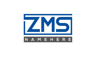 ZMS creative three letters logo