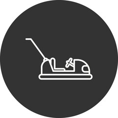 Bumpy Car Filled Linear Vector Icon Design