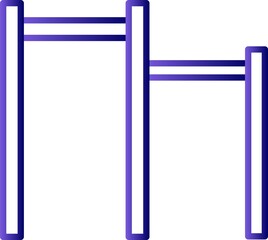 Chinup bar Filled Linear Vector Icon Design