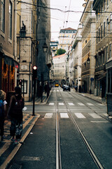 Obraz premium old avenue of the city of lisbon