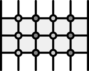 Net Filled Linear Vector Icon Design