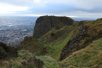 People At The Top Of McArt's Fort, CaveHill, Northern Ireland.  CaveHill Was Thought To Be The...