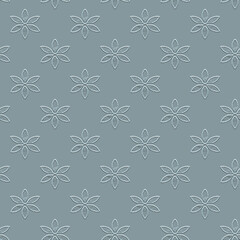 fiori rilievo grigio chiaro delicato design pattern