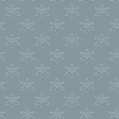 Foto op Canvas fiori rilievo grigio chiaro delicato design pattern © Susy