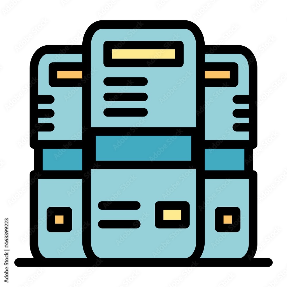 Aufkleber powerful server icon. outline powerful server vector icon color flat isolated