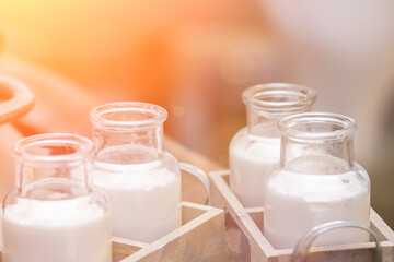 milk bottles vintage,dairy products in a bottle on a farm,organic nutrition, healthy food