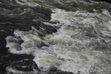water flowing over rocks