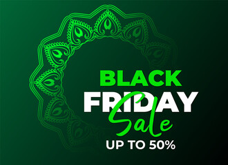 Fototapeta premium Black Friday sale poster. Commercial discount event banner. Black background textured. Vector business illustration. Black Friday vector illustration. Black Friday sale banner layout design