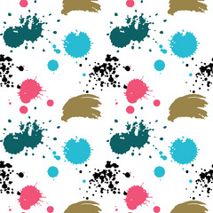 seamless repeating pattern with splashes. vector illustration