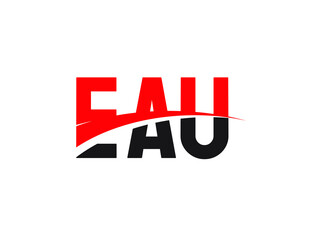 EAU Letter Initial Logo Design Vector Illustration