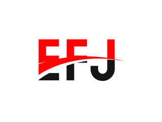 EFJ Letter Initial Logo Design Vector Illustration