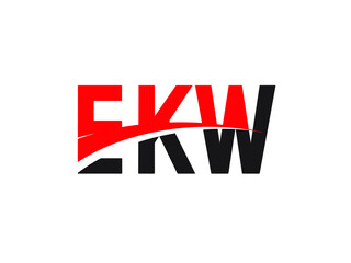 Obraz premium EKW Letter Initial Logo Design Vector Illustration