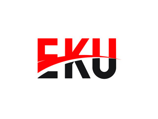 EKU Letter Initial Logo Design Vector Illustration