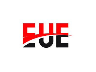 EUE Letter Initial Logo Design Vector Illustration