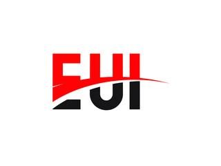 EUI Letter Initial Logo Design Vector Illustration