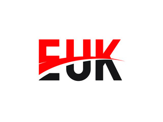 EUK Letter Initial Logo Design Vector Illustration