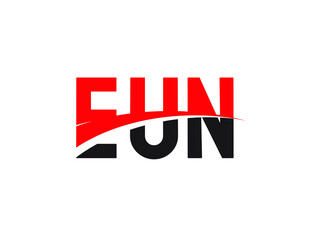 EUN Letter Initial Logo Design Vector Illustration