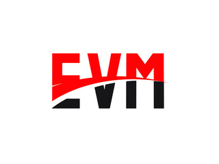 EVM Letter Initial Logo Design Vector Illustration