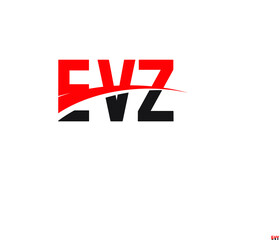 EVZ Letter Initial Logo Design Vector Illustration
