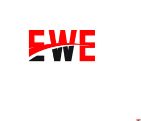 EWE Letter Initial Logo Design Vector Illustration