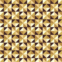 Pattern from triangles and squares. Seamless textile design.