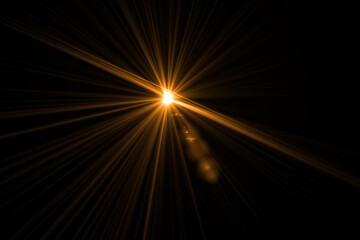 lens flare effect on black blackground