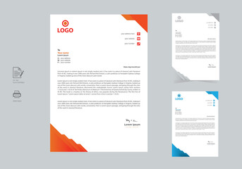 Letterhead Design Template, Printing Design, Company Business, Flyer Layout Concept