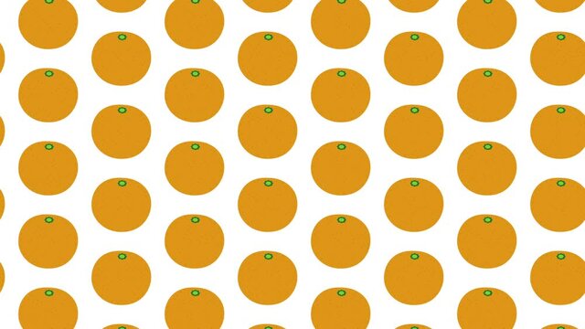 Orange illustration pattern 4K background animation. オレンジのパターンイラストアニメーション 4K 背景素材