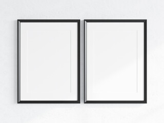 minimalist black frame mockup on white background