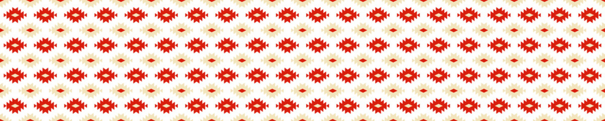 Red and beige azrec kilim seamless pattern