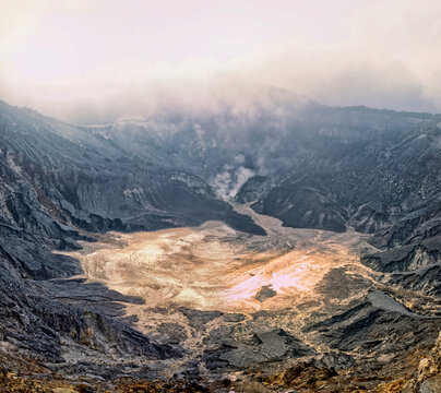 Tangkuban Parahu volcano panorama
