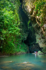 Little green valley and canyon Java south West