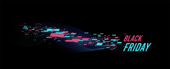 Black friday vector illustration on black