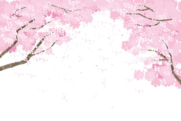 Obraz na płótnie Canvas 桜の木の背景ベクターイラスト